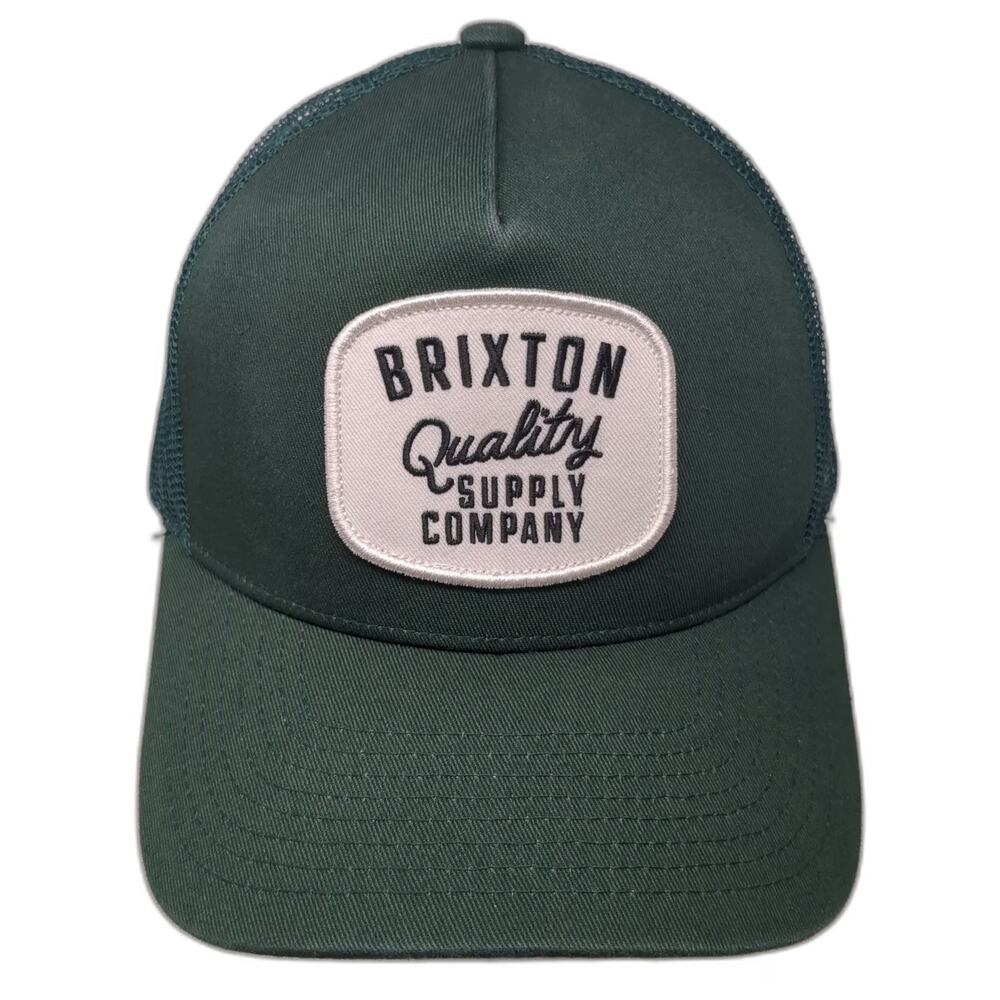 Brixton Trucker Hat Green White One Size Mesh Snapback Quality Supply Co